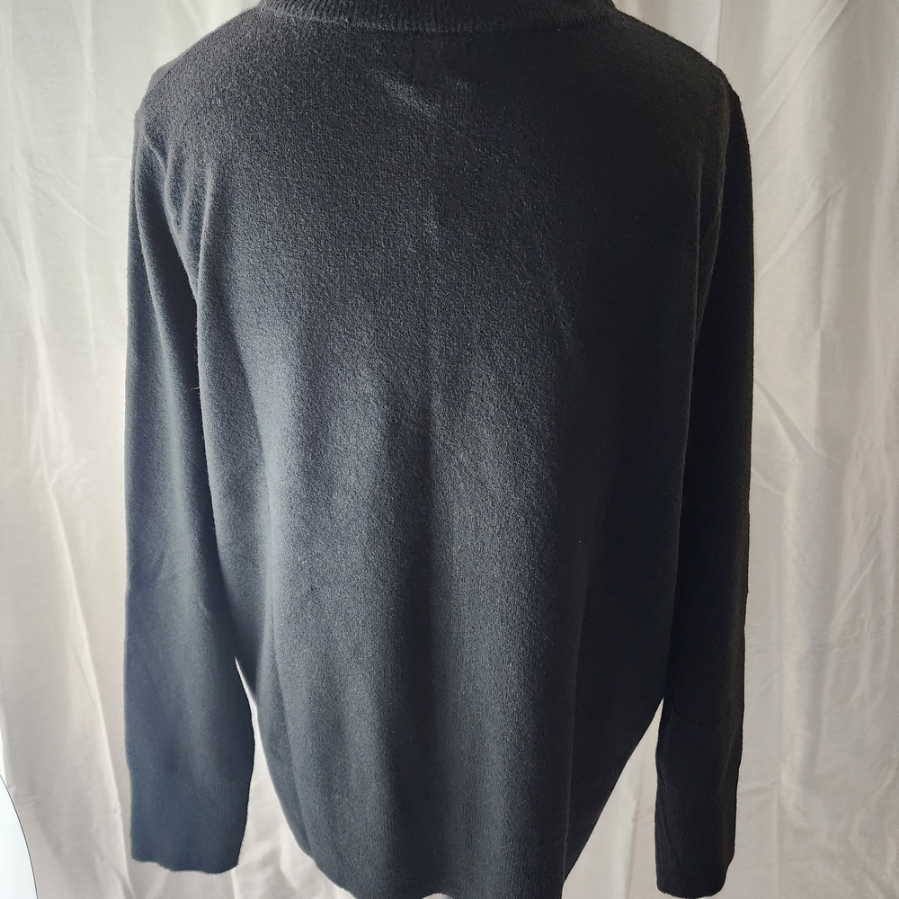 A New Day Black Crewneck Sweater - Women's Cashmere Like - Picture 3 of 7